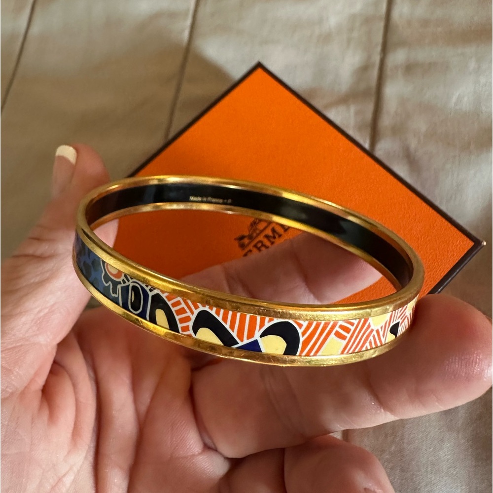 Hermes enamel bracelet (size 65)